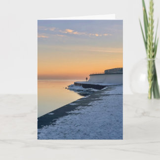 January Sunrise Over Lake Michigan カード