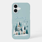January Winter Village iPhone 16ケース (裏面)