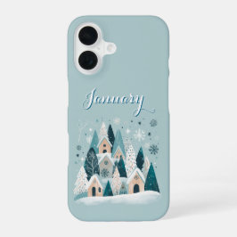 January Winter Village iPhone 16ケース