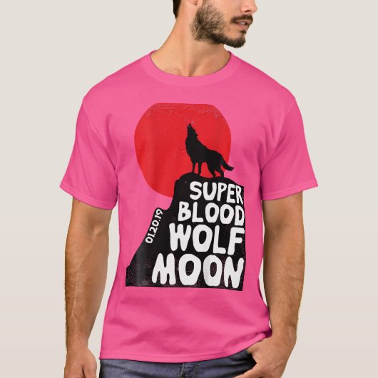 January Wolf Moon月食Tシャツ天文学 Tシャツ (正面)