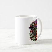 January Zombie Witch with Gems and Flowers コーヒーマグカップ (正面右)