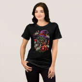 January Zombie Witch with Gems and Flowers トライブレンドＴシャツ (正面全面)