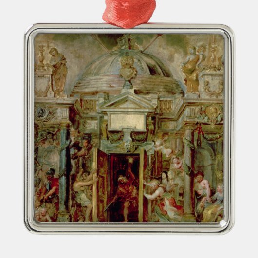 Janusの1630年代の寺院 メタルオーナメント (正面)
