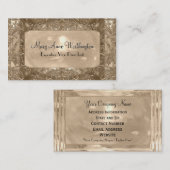 Janyetの真珠のエレガントなプロフェッショナル 名刺 (正面/裏面)