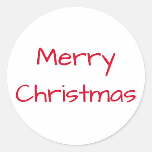 Janzによるクリスマスアーキテクト赤い白のステッカー ラウンドシール (正面)