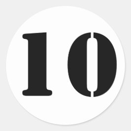 Janzによるステンシル番号10白10 ラウンドシール