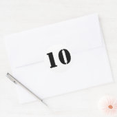 Janzによるステンシル番号10白10 ラウンドシール (封筒)