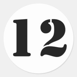 Janzによるステンシル番号12 Twentve White ラウンドシール