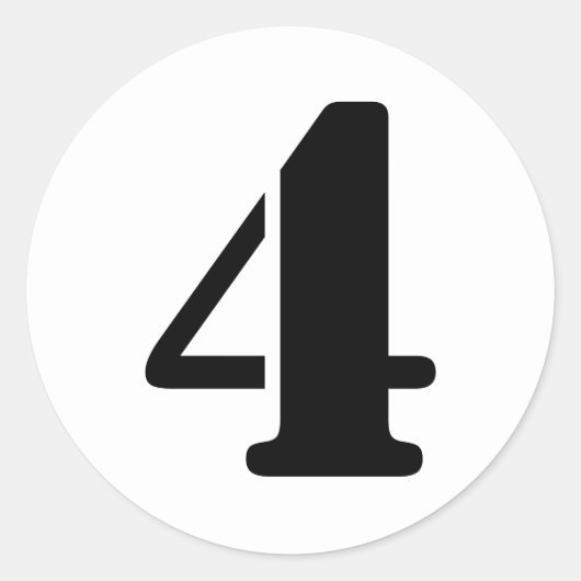 Janzによるステンシル番号4 4白 ラウンドシール (正面)