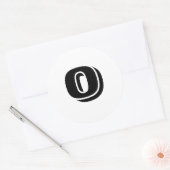 Janzによる大きい丸い白い数字のシール ラウンドシール (封筒)