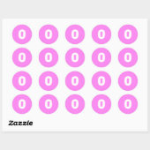 Janzによる小さな丸い紫のステッカー0 ラウンドシール (シート)