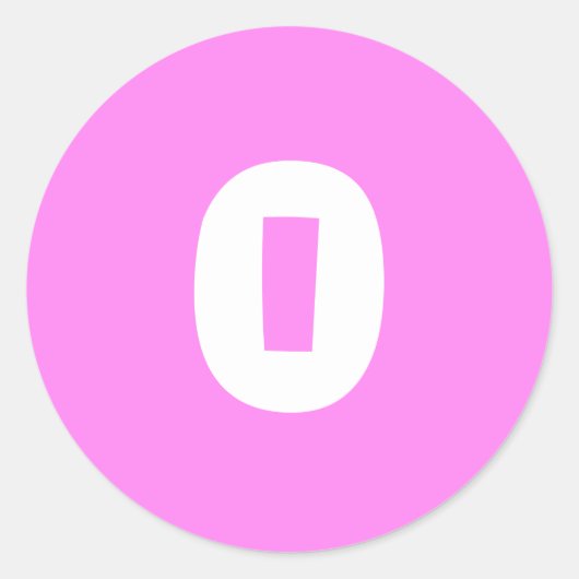 Janzによる小さな丸い紫のステッカー0 ラウンドシール (正面)