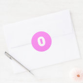 Janzによる小さな丸い紫のステッカー0 ラウンドシール (封筒)