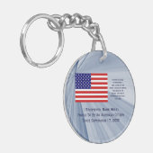 JanzによるDate付き米国市民権旗賞 キーホルダー (正面左)