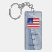 JanzによるDate付き米国市民権旗賞 キーホルダー (正面左)