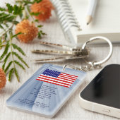 JanzによるDate付き米国市民権旗賞 キーホルダー (正面右)