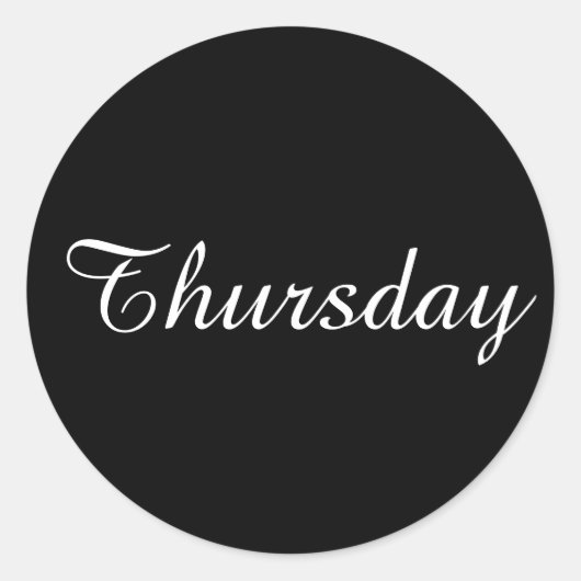 JanzによるThursday Amazone Black Sticker ラウンドシール (正面)