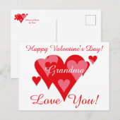 Janzのバレンタインカード おばあちゃんへ 愛してる ポストカード (正面/裏面)