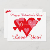 Janzのバレンタインカード　おばあちゃん　愛してる ポストカード (正面/裏面)