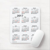 Janzのマウスパッドによる2017大活字の休日のカレンダー マウスパッド (マウス)