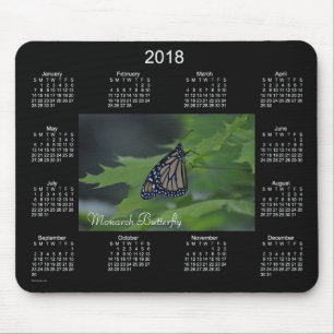 Janzのマウスパッドによる2018年のマダラチョウのカレンダー マウスパッド