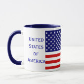 Janz著アメリカの市民の旗の信号器のコーヒー・マグ マグカップ (左)