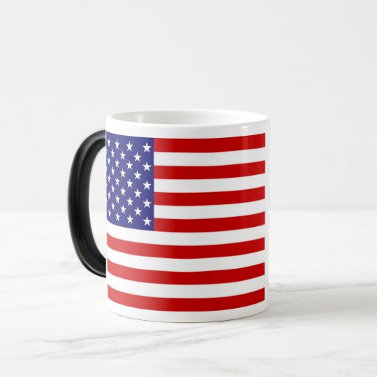 Janz著アメリカの市民権の旗のマグ モーフィングマグカップ (正面左)