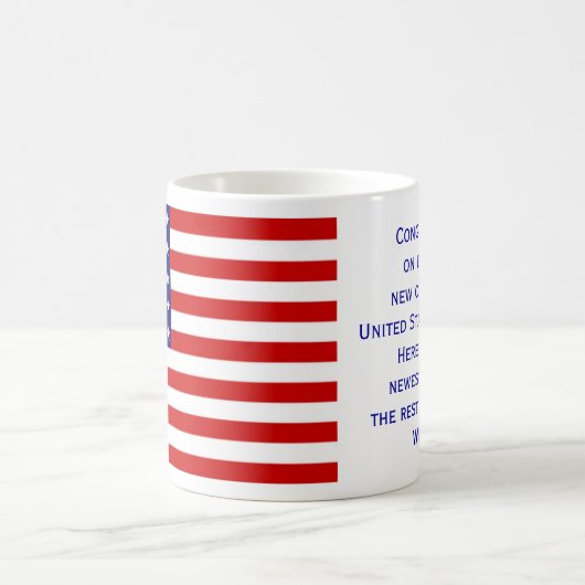 Janz著アメリカの市民権の旗のマグ モーフィングマグカップ (中央)