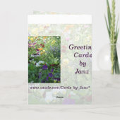 Janz著イースター花束の挨拶状 シーズンカード (裏面)