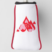 Janz著ハートのゴルフ運搬人カバーの愛 ゴルフヘッドカバー (回転90)