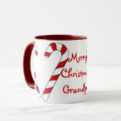 Janz著メリークリスマスの祖父のキャンディ・ケーンのマグ マグカップ (正面左)