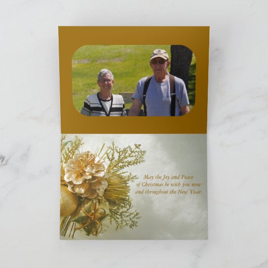 Janz著季節のごあいさつの金ゴールドの写真カード シーズンカード (内部)