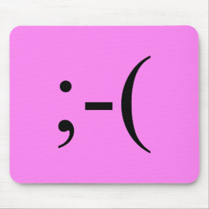 Janz著悲しいショッキングピンクEmoji マウスパッド