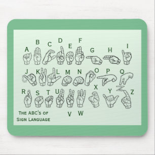 Janz著手話のマウスパッドのABCs マウスパッド