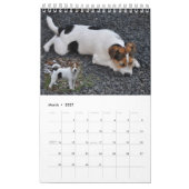 Janz著聖職者のラッセルテリア犬の壁掛けカレンダー カレンダー (3月 2027)