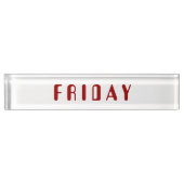 Janz著金曜日アメリアの机用ネームプレート デスクネームプレート (正面)