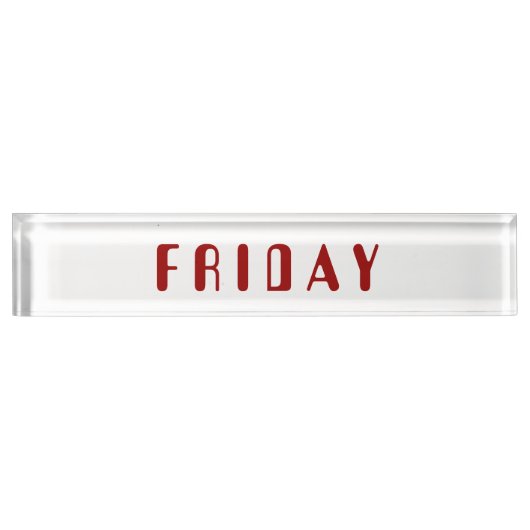 Janz著金曜日アメリアの机用ネームプレート デスクネームプレート (正面)