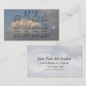 Janz著2012小型のカレンダー 名刺 (正面/裏面)