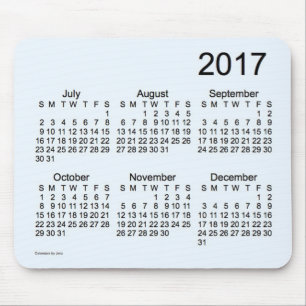 Janz著2017年のアリスの青い大活字のカレンダー マウスパッド