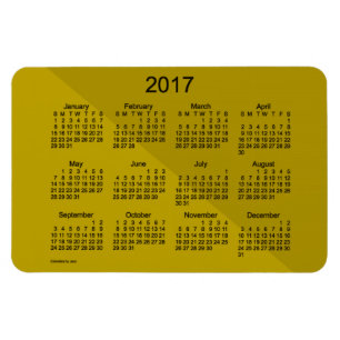 Janz 4x6の磁石による2017年の金ゴールドの角度の芸術のカレンダー マグネット
