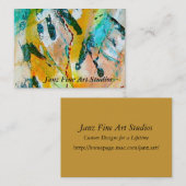 Janz Fine Art Studios 名刺 (正面/裏面)
