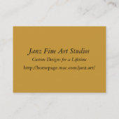 Janz Fine Art Studios 名刺 (裏面)