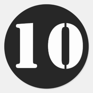 Janz Number 10 Ten Blackによるステンシル番号 ラウンドシール
