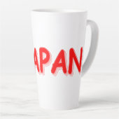 「#JAPAN」かわいいデザイン。買今 カフェラテマグ (右アングル)
