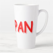「#JAPAN」かわいいデザイン。買今 カフェラテマグ (右)