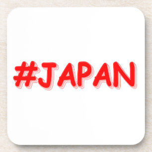 「#JAPAN」かわいいデザイン。買今 コースター