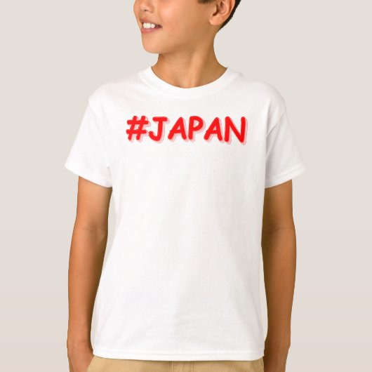 「#JAPAN」かわいいデザイン。買今 Tシャツ (正面)