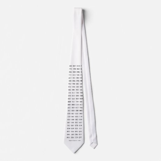 Japan Airport Code(IATA) Tie ネクタイ (正面)
