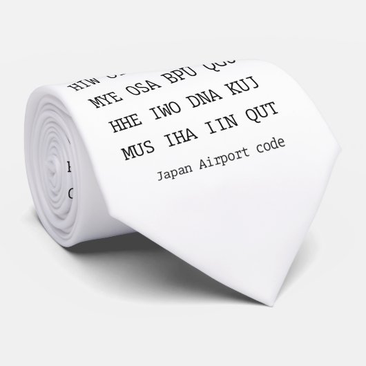 Japan Airport Code(IATA) Tie ネクタイ (ロール)