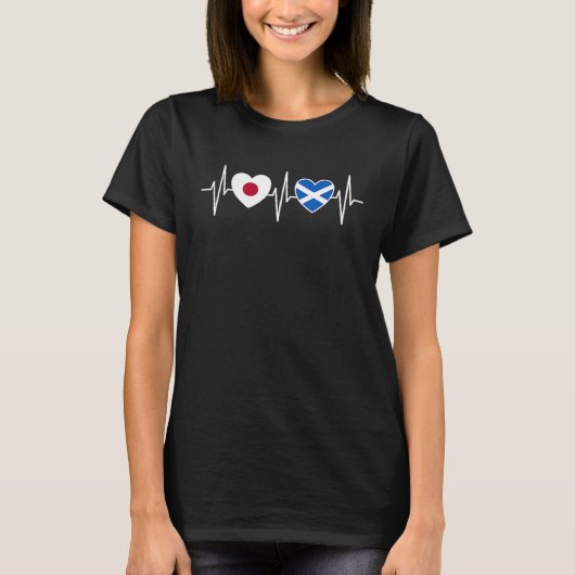 Japan And Scotland Scottish Flag Flags Tシャツ (正面)